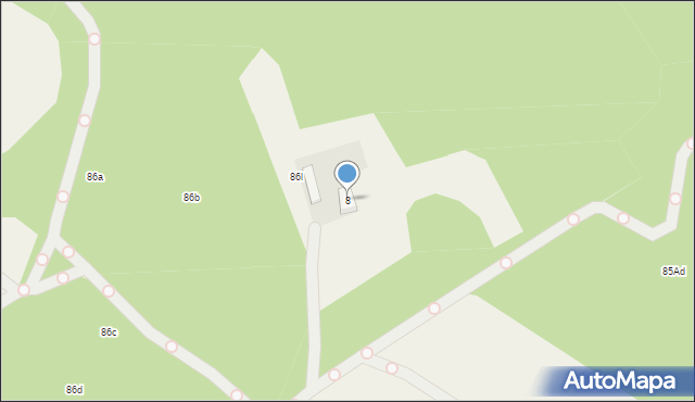 Krężno, Krężno, 8, mapa Krężno