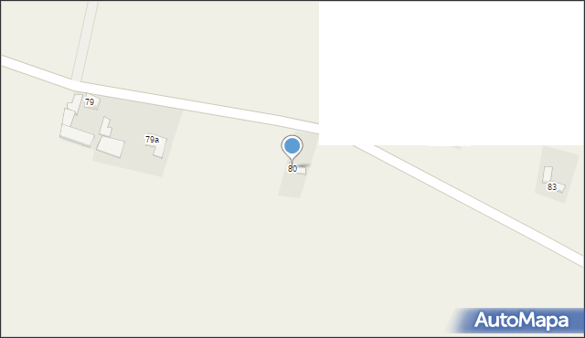 Krężoły, Krężoły, 80, mapa Krężoły