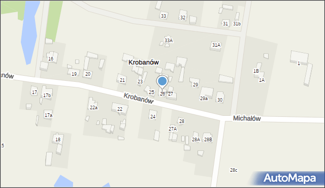 Krobanów, Krobanów, 26, mapa Krobanów