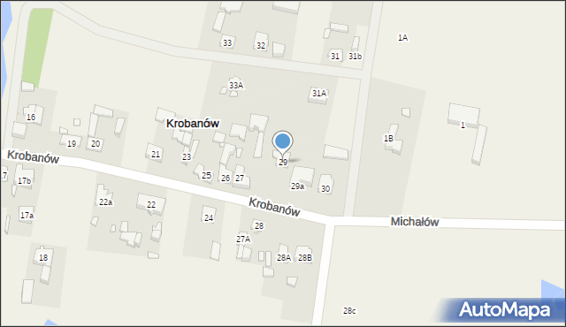 Krobanów, Krobanów, 29, mapa Krobanów