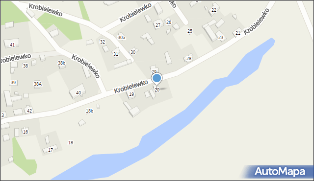 Krobielewko, Krobielewko, 20, mapa Krobielewko
