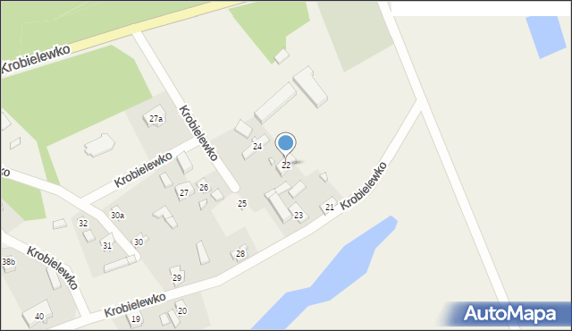 Krobielewko, Krobielewko, 22, mapa Krobielewko