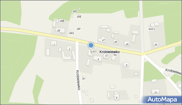 Krobielewko, Krobielewko, 3, mapa Krobielewko