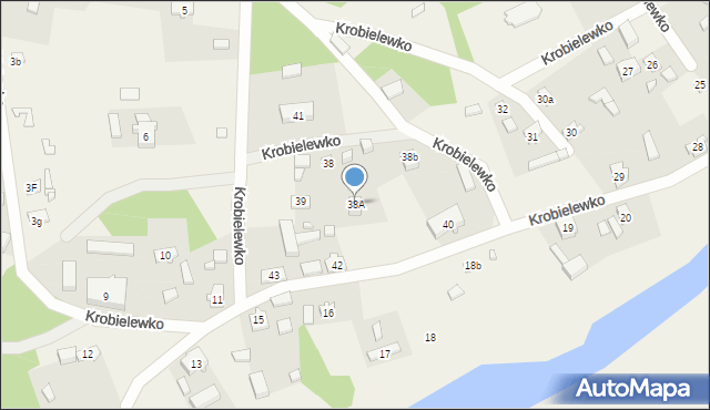 Krobielewko, Krobielewko, 38A, mapa Krobielewko