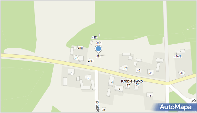 Krobielewko, Krobielewko, 48f, mapa Krobielewko