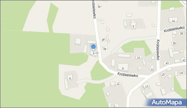 Krobielewko, Krobielewko, 7, mapa Krobielewko