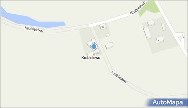 Krobielewo, Krobielewo, 11, mapa Krobielewo