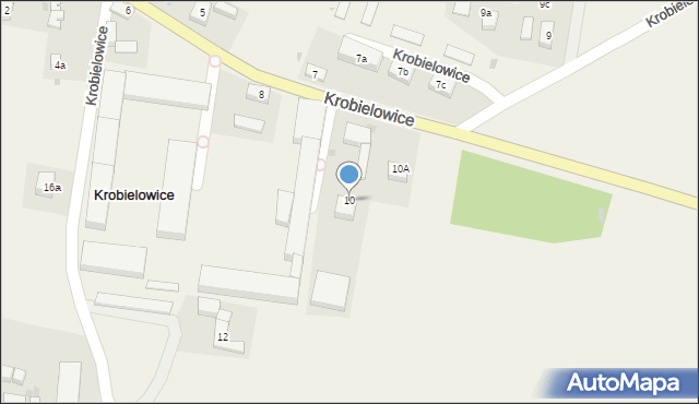 Krobielowice, Krobielowice, 10, mapa Krobielowice
