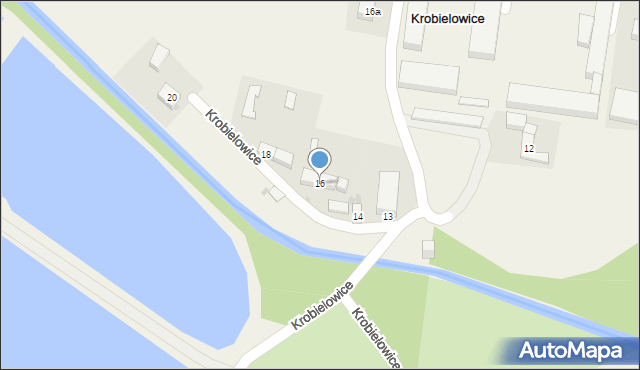 Krobielowice, Krobielowice, 16, mapa Krobielowice