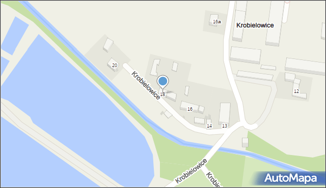 Krobielowice, Krobielowice, 18, mapa Krobielowice
