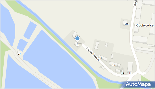 Krobielowice, Krobielowice, 20, mapa Krobielowice