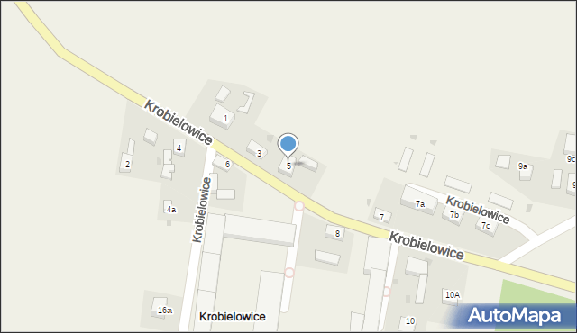 Krobielowice, Krobielowice, 5, mapa Krobielowice
