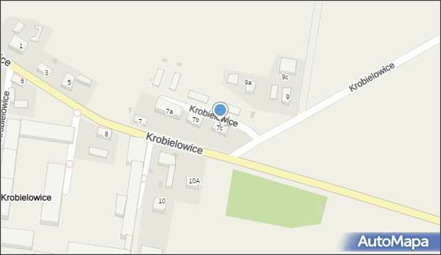 Krobielowice, Krobielowice, 7c, mapa Krobielowice