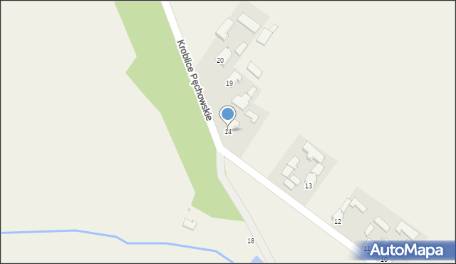 Kroblice Pęchowskie, Kroblice Pęchowskie, 14, mapa Kroblice Pęchowskie