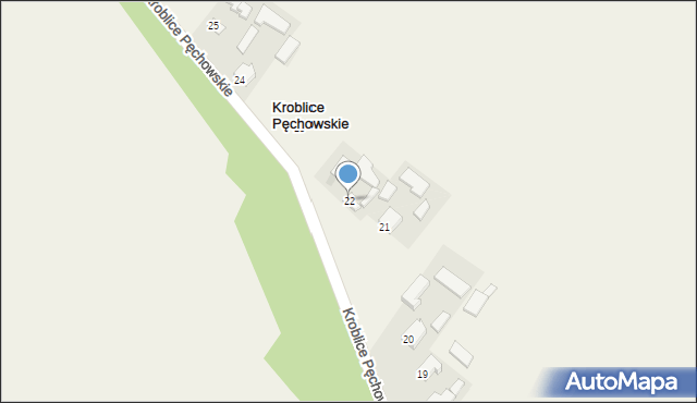 Kroblice Pęchowskie, Kroblice Pęchowskie, 22, mapa Kroblice Pęchowskie