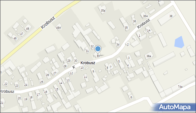 Krobusz, Krobusz, 33, mapa Krobusz