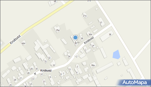 Krobusz, Krobusz, 35, mapa Krobusz