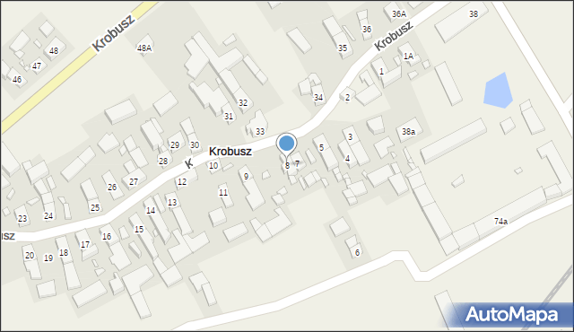 Krobusz, Krobusz, 8, mapa Krobusz