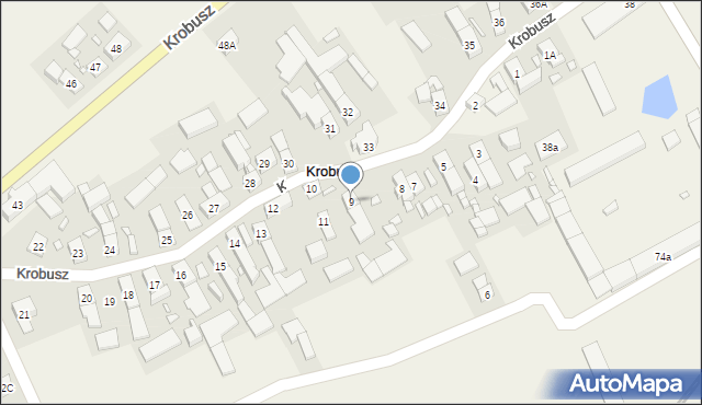 Krobusz, Krobusz, 9, mapa Krobusz