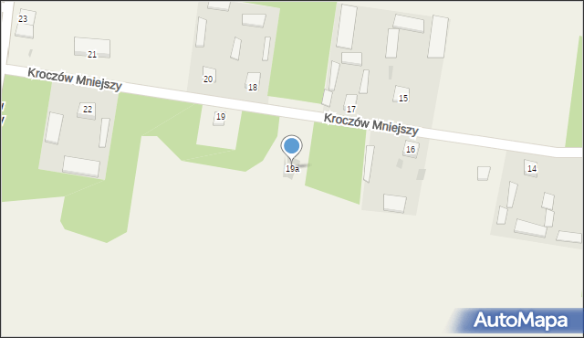 Kroczów Mniejszy, Kroczów Mniejszy, 19a, mapa Kroczów Mniejszy