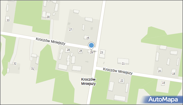 Kroczów Mniejszy, Kroczów Mniejszy, 24, mapa Kroczów Mniejszy