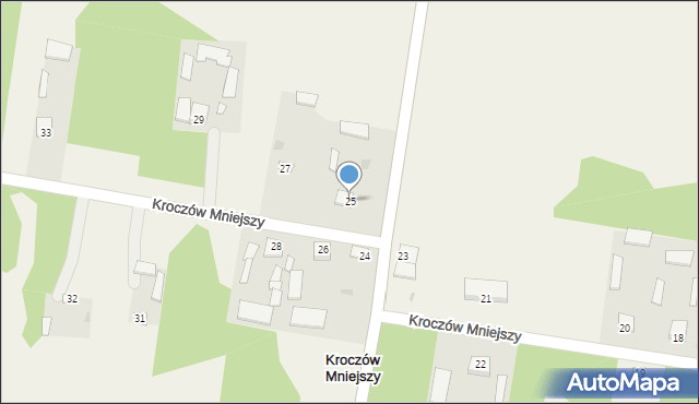 Kroczów Mniejszy, Kroczów Mniejszy, 25, mapa Kroczów Mniejszy