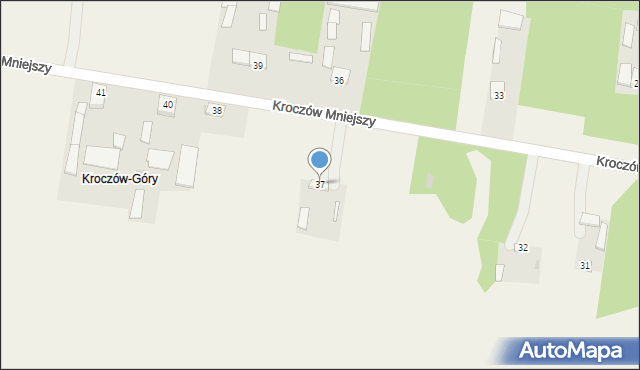Kroczów Mniejszy, Kroczów Mniejszy, 37, mapa Kroczów Mniejszy