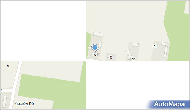 Kroczów Mniejszy, Kroczów Mniejszy, 54, mapa Kroczów Mniejszy