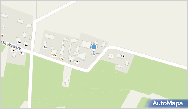 Kroczów Większy, Kroczów Większy, 6, mapa Kroczów Większy