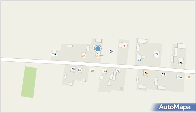 Kroczów Większy, Kroczów Większy, 67, mapa Kroczów Większy