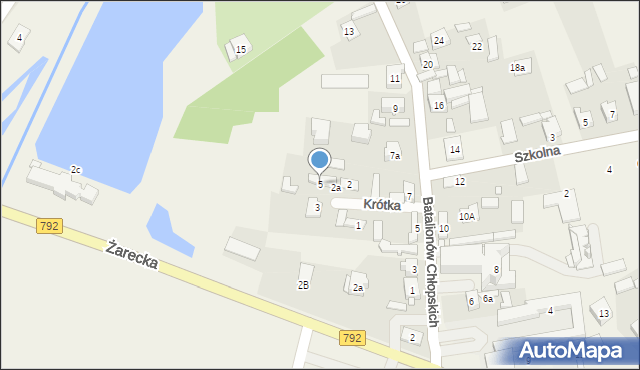 Kroczyce, Krótka, 5, mapa Kroczyce