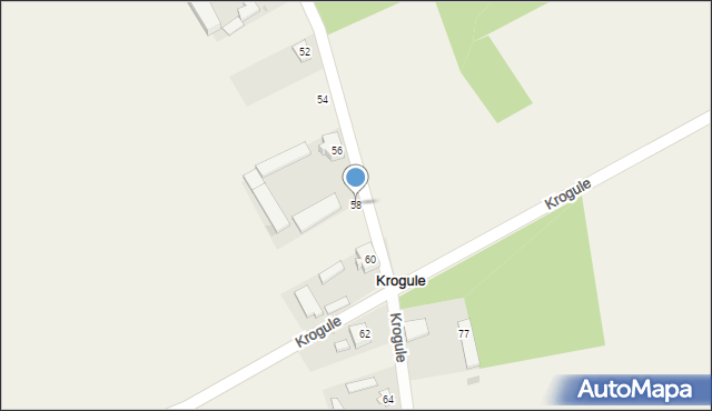 Krogule, Krogule, 58, mapa Krogule