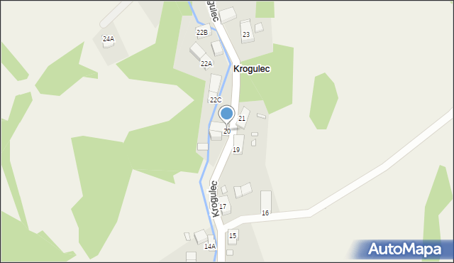 Krogulec, Krogulec, 20, mapa Krogulec