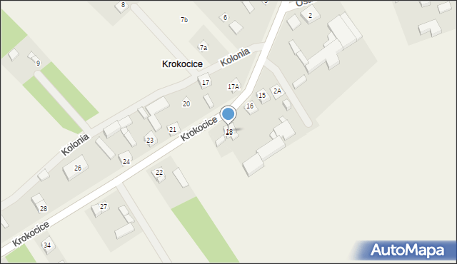 Krokocice, Krokocice, 18, mapa Krokocice