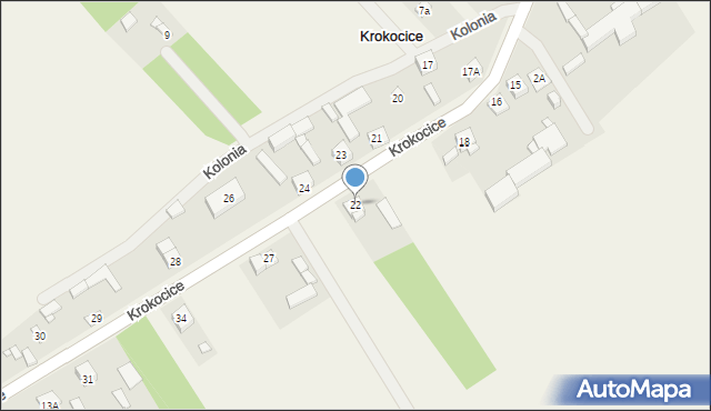 Krokocice, Krokocice, 22, mapa Krokocice