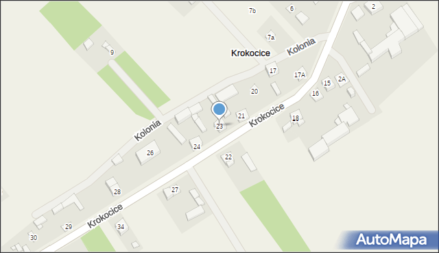 Krokocice, Krokocice, 23, mapa Krokocice