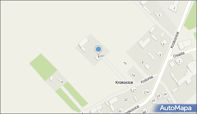 Krokocice, Krokocice, 8, mapa Krokocice