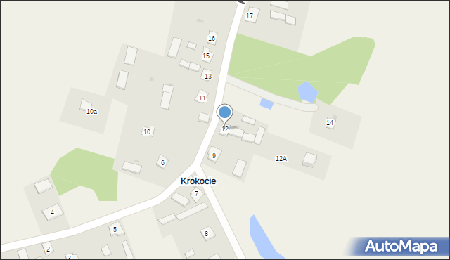 Krokocie, Krokocie, 12, mapa Krokocie