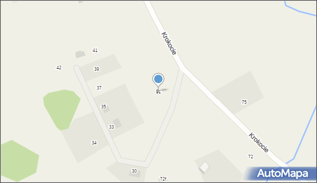 Krokocie, Krokocie, 8c, mapa Krokocie