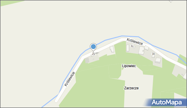 Królewice, Królewice, 21, mapa Królewice