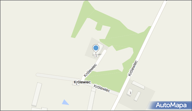 Królewiec, Królewiec, 1, mapa Królewiec