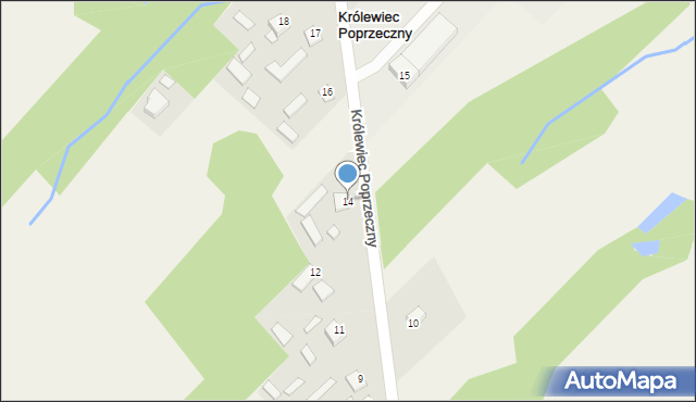 Królewiec Poprzeczny, Królewiec Poprzeczny, 14, mapa Królewiec Poprzeczny