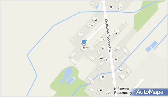 Królewiec Poprzeczny, Królewiec Poprzeczny, 26, mapa Królewiec Poprzeczny