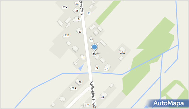 Królewiec Poprzeczny, Królewiec Poprzeczny, 30, mapa Królewiec Poprzeczny