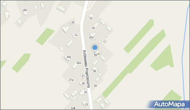 Królewiec Poprzeczny, Królewiec Poprzeczny, 39, mapa Królewiec Poprzeczny