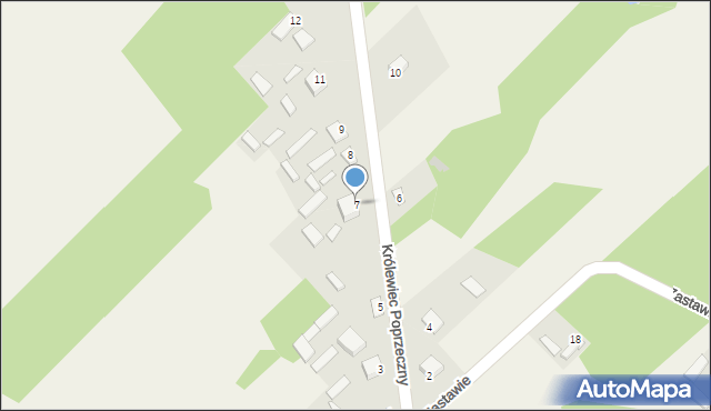 Królewiec Poprzeczny, Królewiec Poprzeczny, 7, mapa Królewiec Poprzeczny