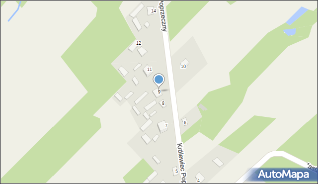 Królewiec Poprzeczny, Królewiec Poprzeczny, 9, mapa Królewiec Poprzeczny