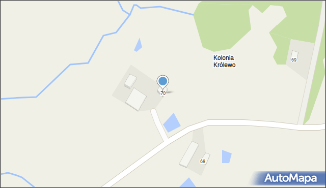 Królewo, Królewo, 70, mapa Królewo