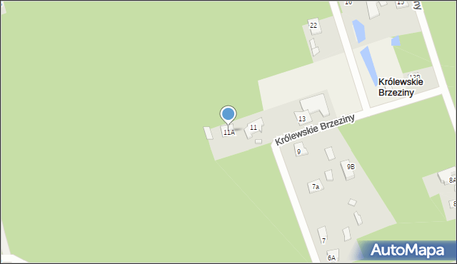 Królewskie Brzeziny, Królewskie Brzeziny, 11A, mapa Królewskie Brzeziny