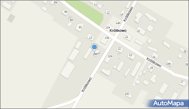 Królikowo, Królikowo, 13b, mapa Królikowo